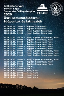 Égbolttúra minden pénteken a Terkán Lajos Csillagvizsgálóban